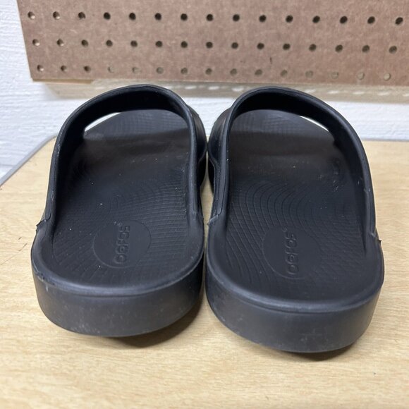 Oofos OOahh Black Recovery Support Slides Unisex Men's 9 / Women's 11 - Picture 7 of 9